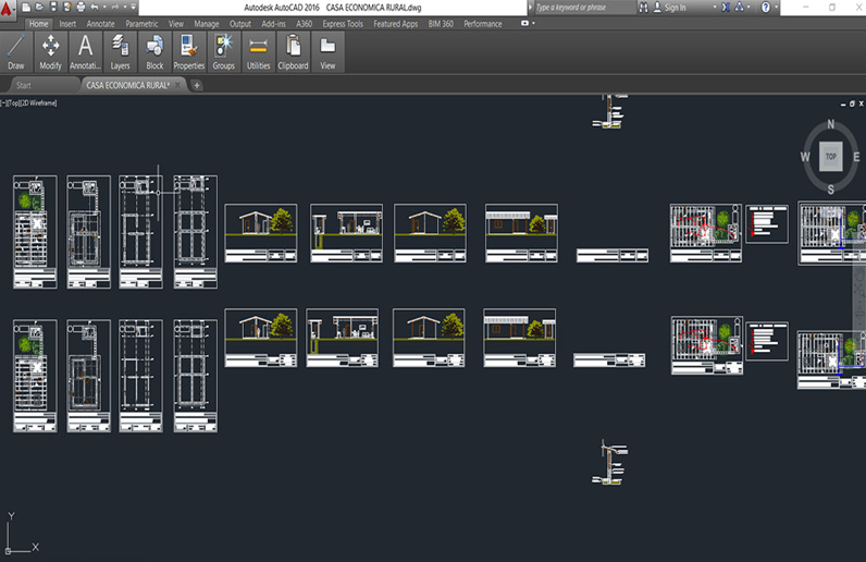 دانلود فایل اتوکد پروژه خانه روستایی DWG | Rural House Project Dwg برای AutoCAD